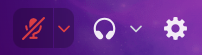 Discord toolbar with the User Settings gear icon on the right